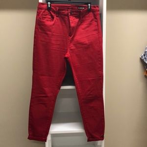 Bright red BLANK NYC Jeans Size 32 Worn once